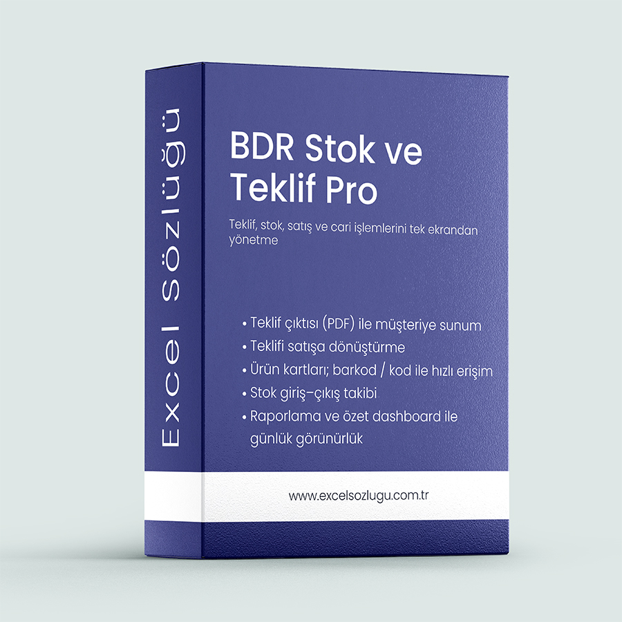 BDR Stok & Teklif Pro