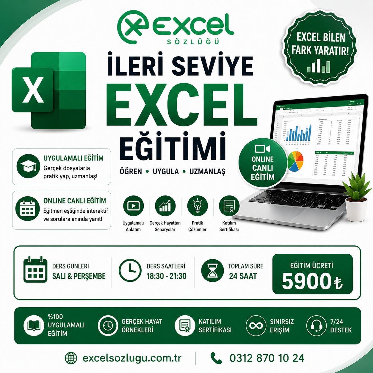 İleri Seviye Excel Eğitimi (Online Canlı)